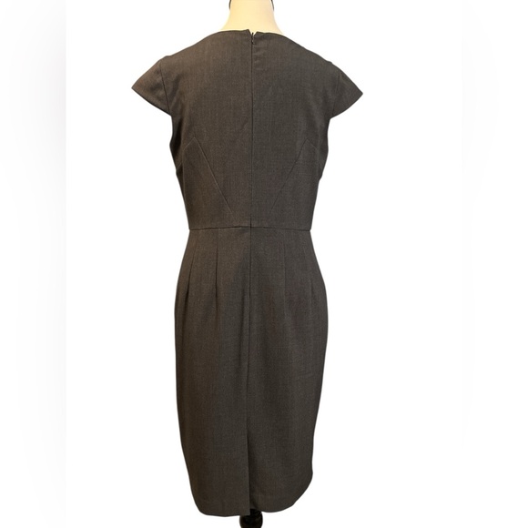 Calvin Klein Charcoal Midi Dress with Cap Sleeves - Picture 4 of 7